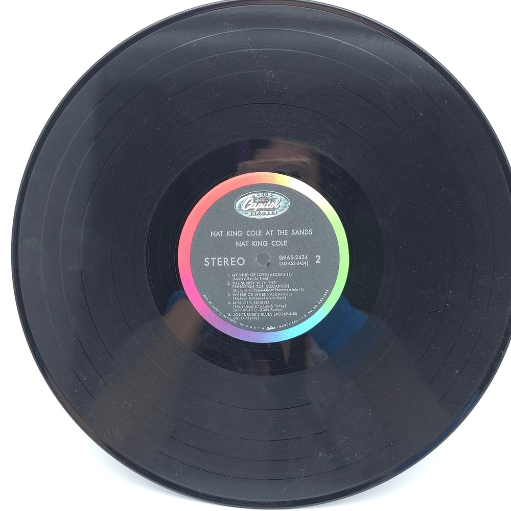 Nat King Cole At The Sands Vinyl LP Capitol Stereo Jazz 12" Record 1966 Vintage